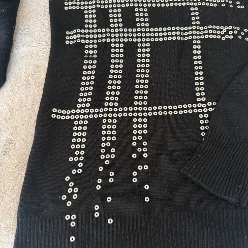 Burberry Black Checkered Women's Wool Sweater - Picture 6 of 13